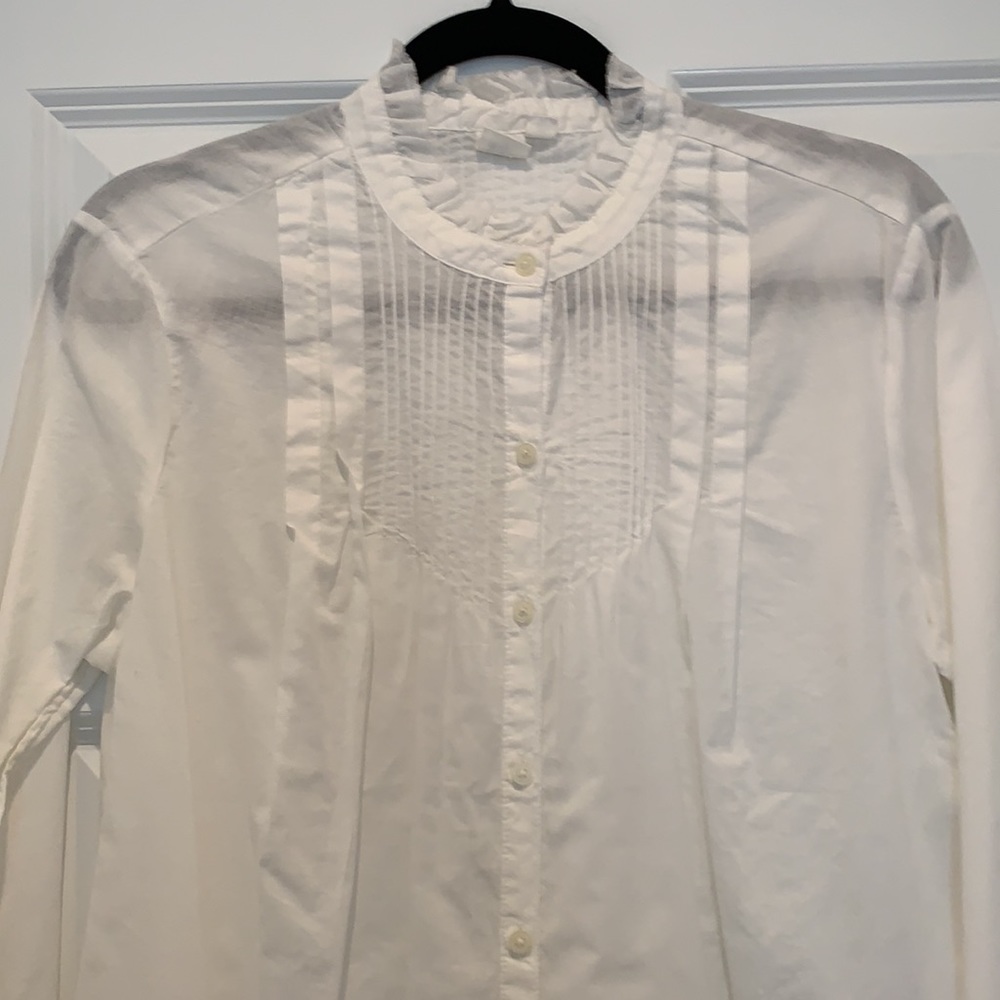 Gap White Cotton Button Down Top - image 2